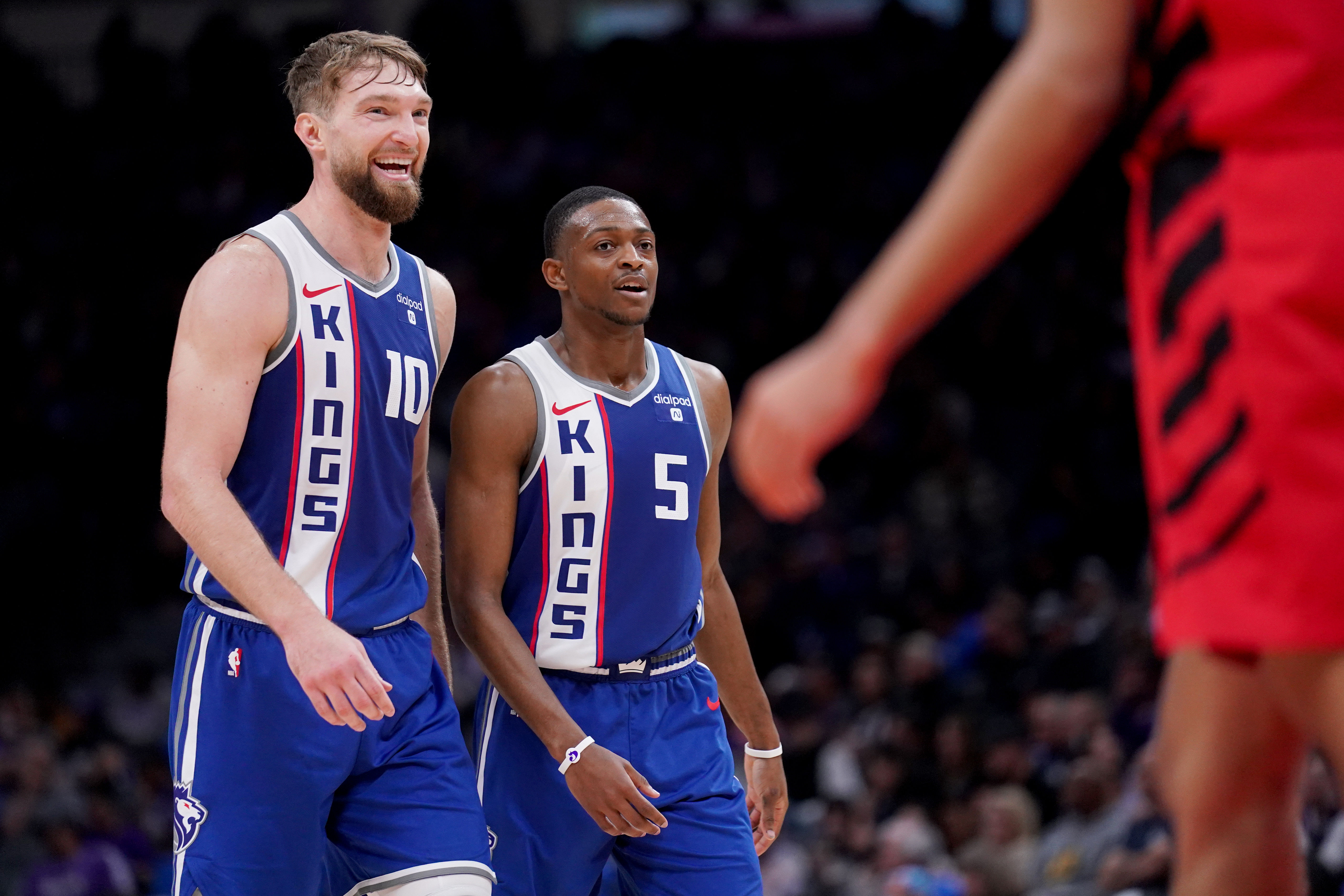 Sacramento Kings guard De'Aaron Fox and forward Domantas Sabonis